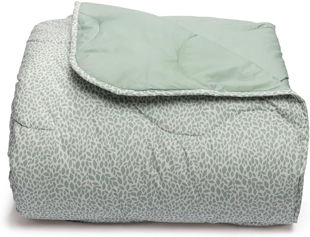 Foppapedretti Notte & Natura Petals täcke med sand, enkelsängstäcke, 100% bomull, tillverkat i Italien Täcken och täcken Naty Shop Sage med kronblad Enkelsäng
