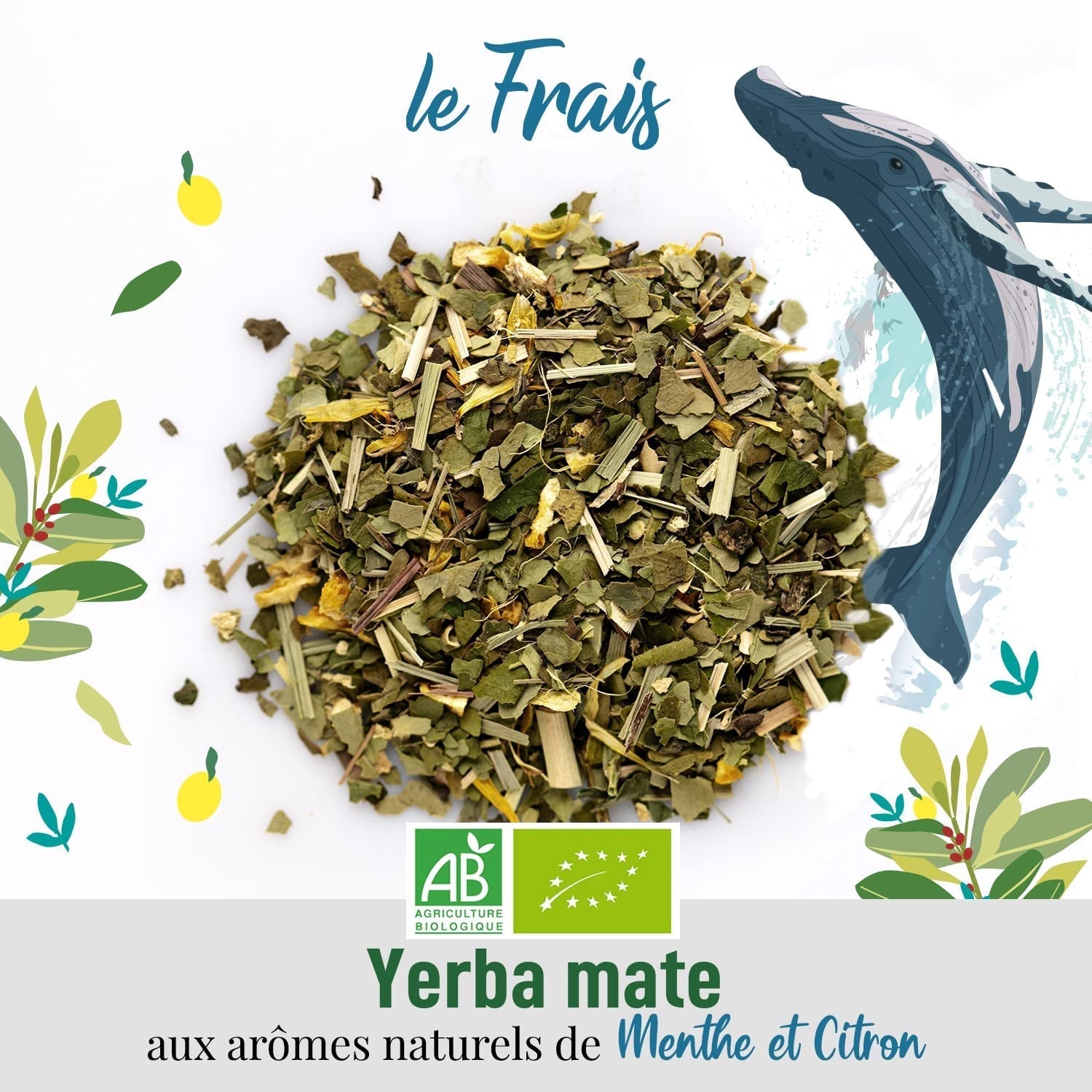 ORIGEENS BIO YERBA MATE MED MYNTA OCH CITRON 200 G - Friskhet I Orostad Bio Yerba Mate, blad, utan stjälkar och damm