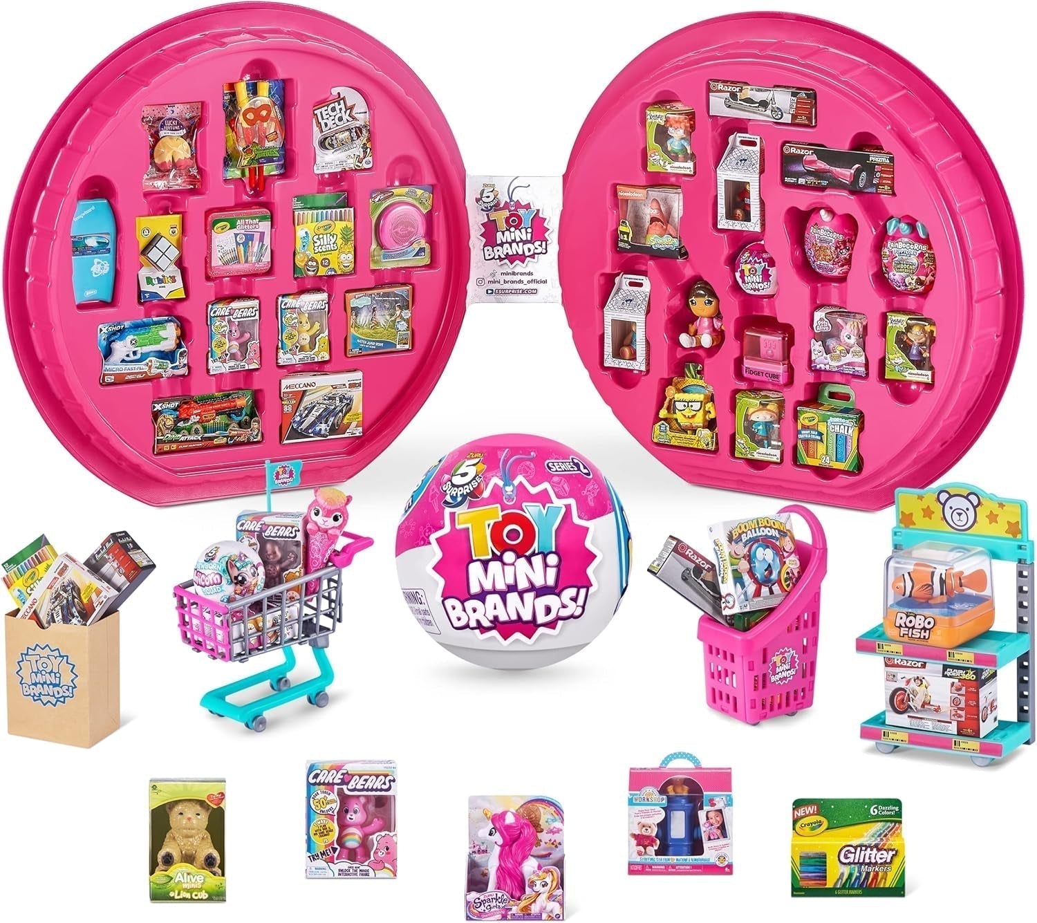 5 Surprise Toy Mini Brands Series 2 Collection Folder och 3 Surprise-kapslar från ZURU Actionfigurer Naty Shop