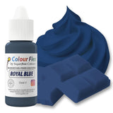 Sugarflair Colourflex oljebaserad livsmedelsfärg, kunglig blå, högkoncentrerad flytande livsmedelsfärg, matfärg för smörkräm, choklad, deg, fondant, glasyr och mer - 15 ml