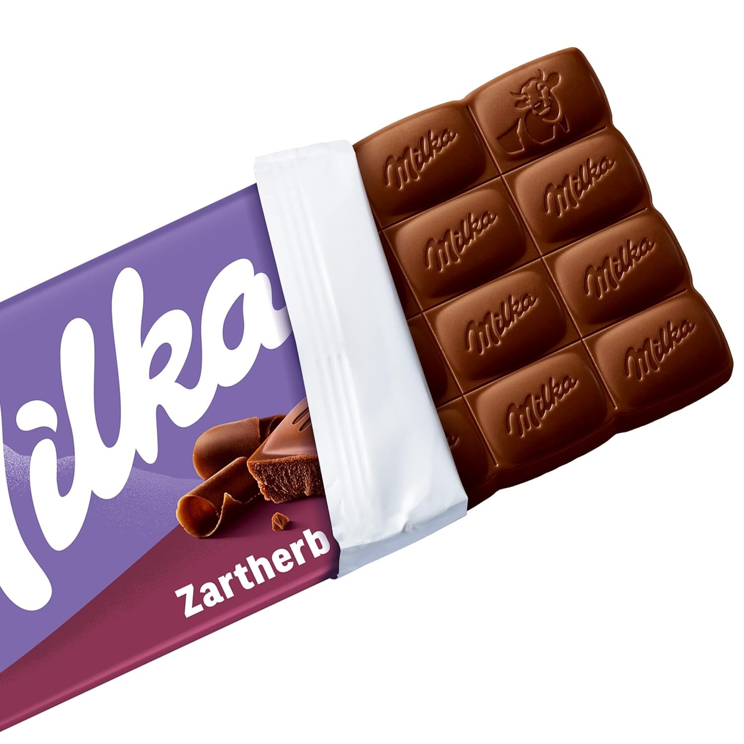 Milka Zartherb - alpin mörk mjölkchoklad med en delikat inslag av kakao i multipack - 25 x 90g