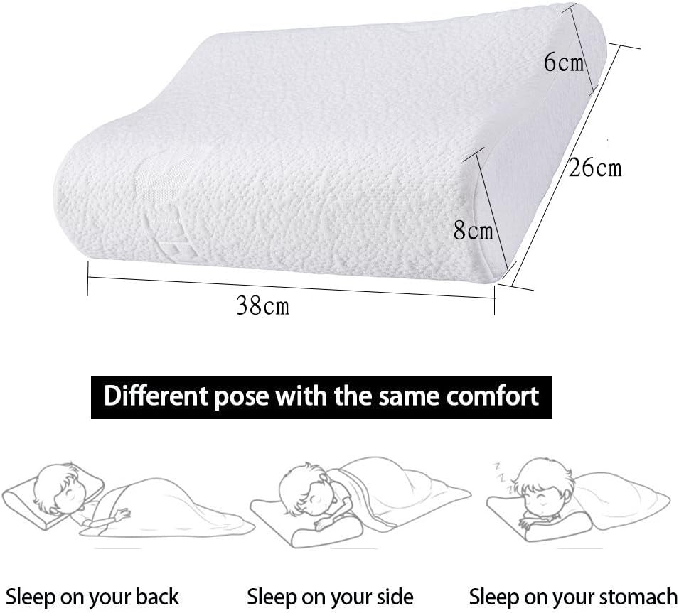 Barnkudde av memory foam 3-12 år Barnkudde Ortopedisk kudde Med memory foam Memory foam kudde Med avtagbar 100% bomulls örngott (3-12 år) Cervikala ortopediska kuddar Naty Shop