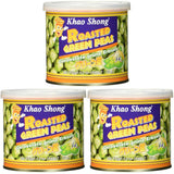 Khao Shong Friterade gröna ärtor med wasabi, krispiga ärtor i en kryddig smet, ett fettsnålt alternativ till nötter, medelkryddigt, 1 140g burk | 140 g (1 förpackning)