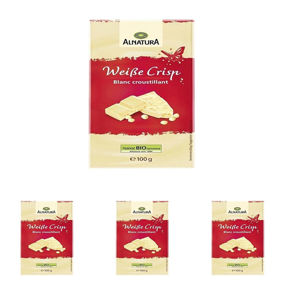 Alnatu Crispy White Chocolate - Vit choklad med krispiga risbollar utan tillsatt lecitin