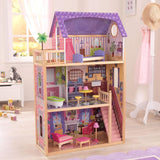 Kidkraft Kayla dockhus i trä med möbler och tillbehör, 3-nivå lekset för 30 cm dockor, leksak för 3 år gamla, 65092 - exklusivt på Amazon Dollhouses Naty Shop
