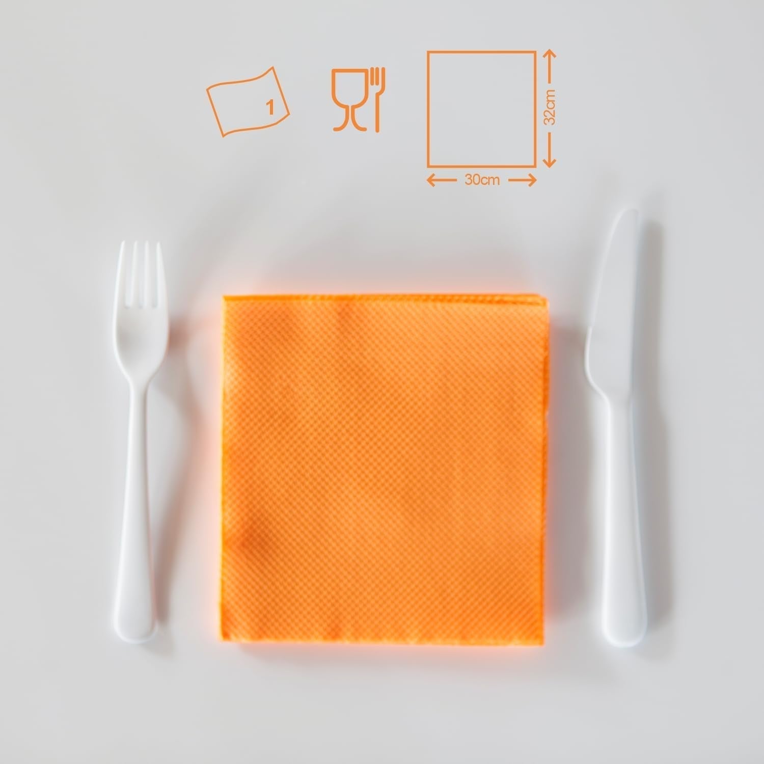 Renova Pappersservetter, Red Label Orange - 70 servetter