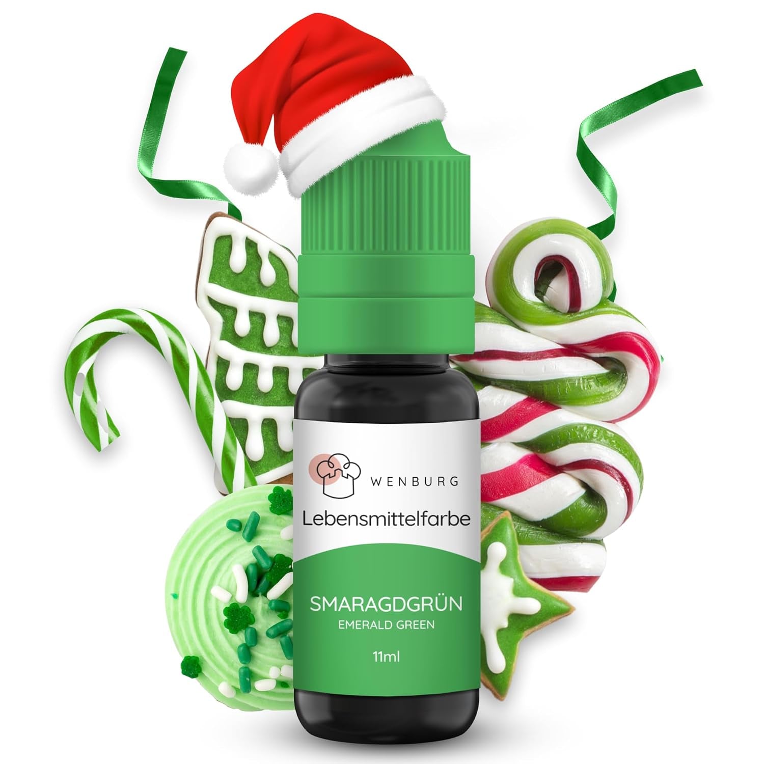 Wenburg matfärg, glitter, 11 ml, koncentrerad, tillverkad i EU, flytande. För färgning av deg, drycker, smaker, slime - guldglitter matfärgning - guld kakfärgning - guldglitter