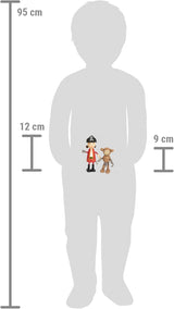 Små fots flexibla piratdockor i trä, 5 pirater och 1 apa, detaljerade och flexibla, 3+, 12412