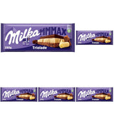 Milka Triolad 1 x 280g | Stor chokladkaka med tre lager | Alpin mjölkchoklad, vit och mörk choklad | Milka choklad från 100% alpin mjölk | Chokladkakor (pack om 5)