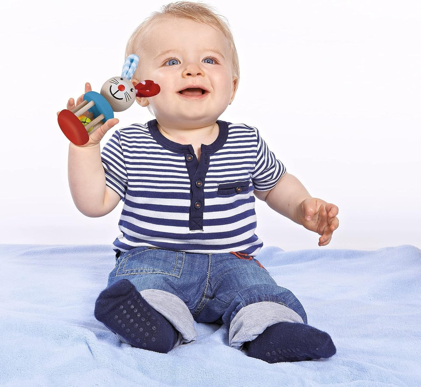 Eichhorn/Heros 100017013 - Skallra för barn, mönster - kanin Baby Toys Naty Shop