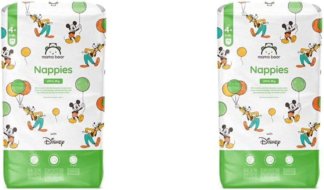 Blöjor Mama Bear Disney Ultra Dry storlek 4 (8-14 kg), vit, 84 st (1 förpackning)