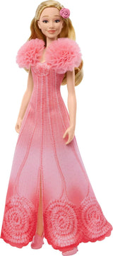 Mattel Glinda från Wicked and Accessories Ledad filminspirerad docka med avtagbar outfit Sings Loved by Us JLG49 Pink