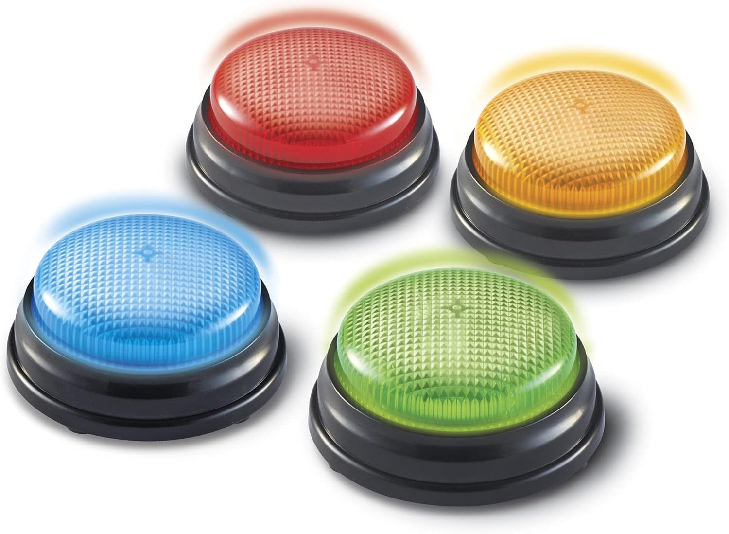 Lärmedel Ljus & Ljud Buzzer pedagogiska spel från 3 år Frågeleksak för barn med 4 olika ljud för spelkvällar och klassrum Leksaker Bebe Naty Shop