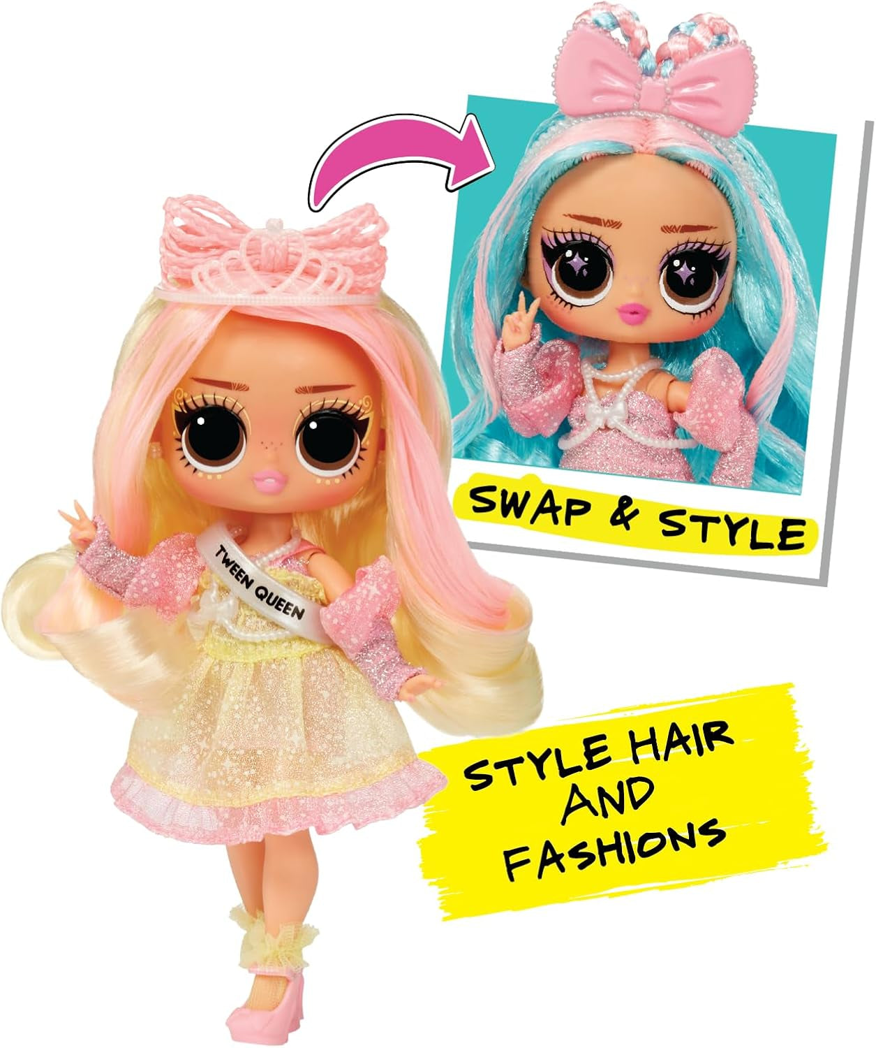 L.O.L. Surprise Tweens Surprise Swap Series - Braids-2-Waves Winnie - Modepuppe mit mehr as 20 Überraschungen inclusive Styling-Kopf under fantastische Mode and Accessories - für Kinder ab 4 Jahren