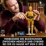 LEGO Star Wars C-3PO B, byggbar droid, modell att samla, bygga och visa, nostalgisk presentidé för vuxna och fans, samlarbit, fantasylekset 75398 Byggset Besuche den LEGO-Store