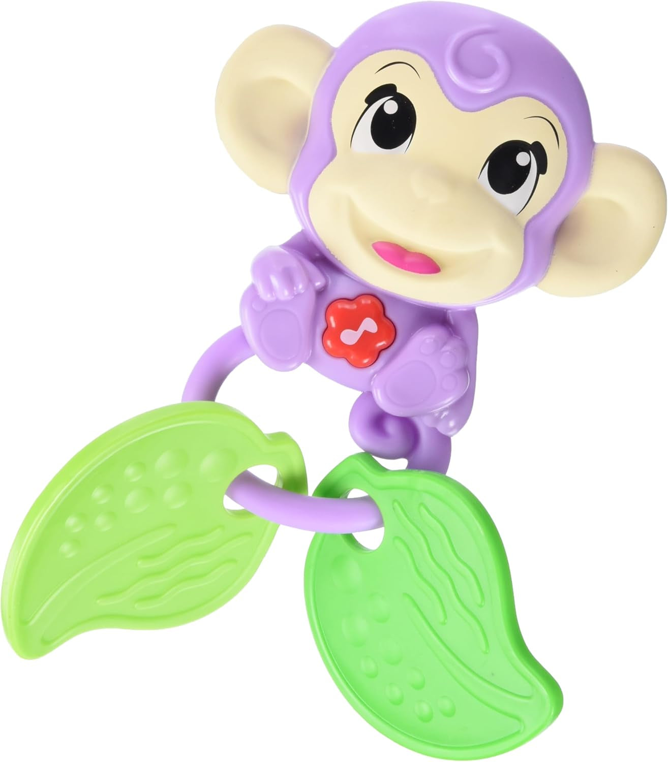 Simba 104010192 - ABC monkey musikalisk skallra, 2 sensoriska element, med musikalisk funktion, 17cm, leksak för barn, från 6 månader Jucarii Bebe Naty Shop Standardtitel