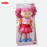 HABA Lilli-Lou docka - Mjuk tygdocka från 18 månader - 30 cm med kläder och hår - Perfekt lekkamrat för små barn - 1302842001