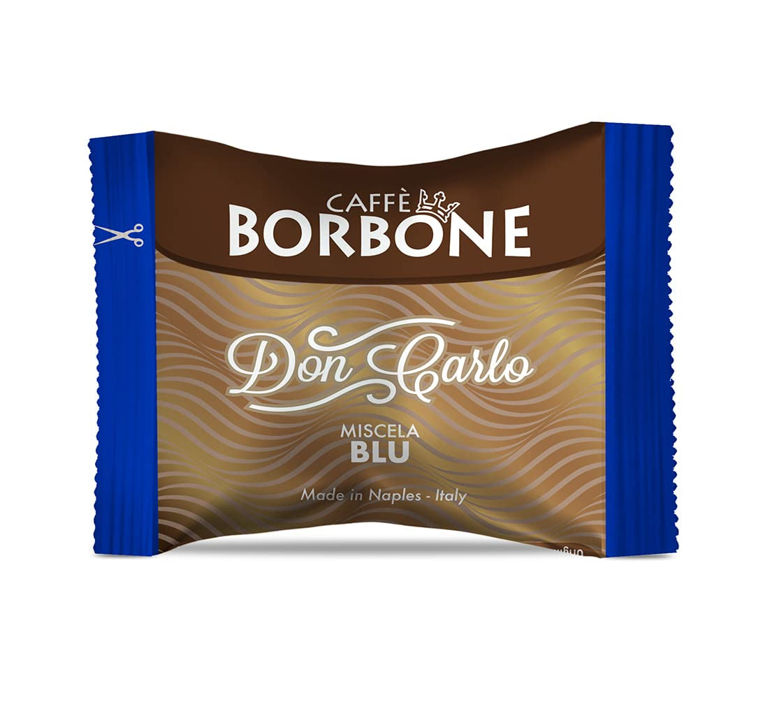Caffè Borbone Don Carlo Blaue Blend - 50 Kapseln - Kompatibel med Lavazza®* A Modo Mio®* Haushalts-Espressomaschinen