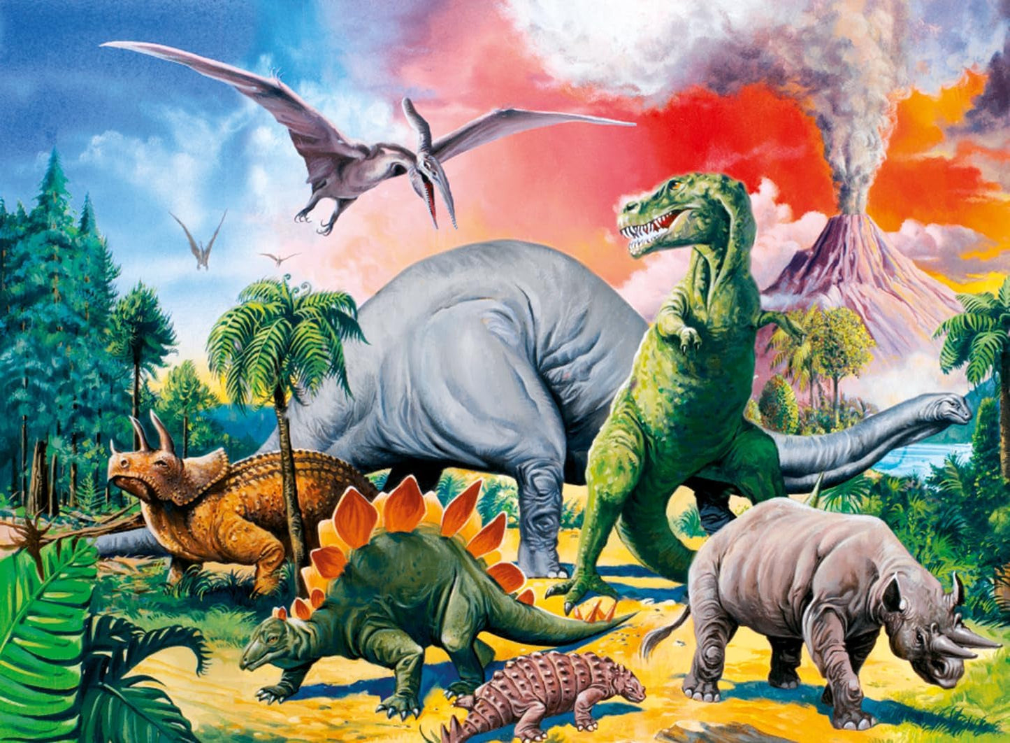 Ravensburger pussel för barn - 10957 Bland dinosaurierna - Dino pussel för barn 6 år och äldre, med 100 bitar i XXL-format Puzzle Naty Shop