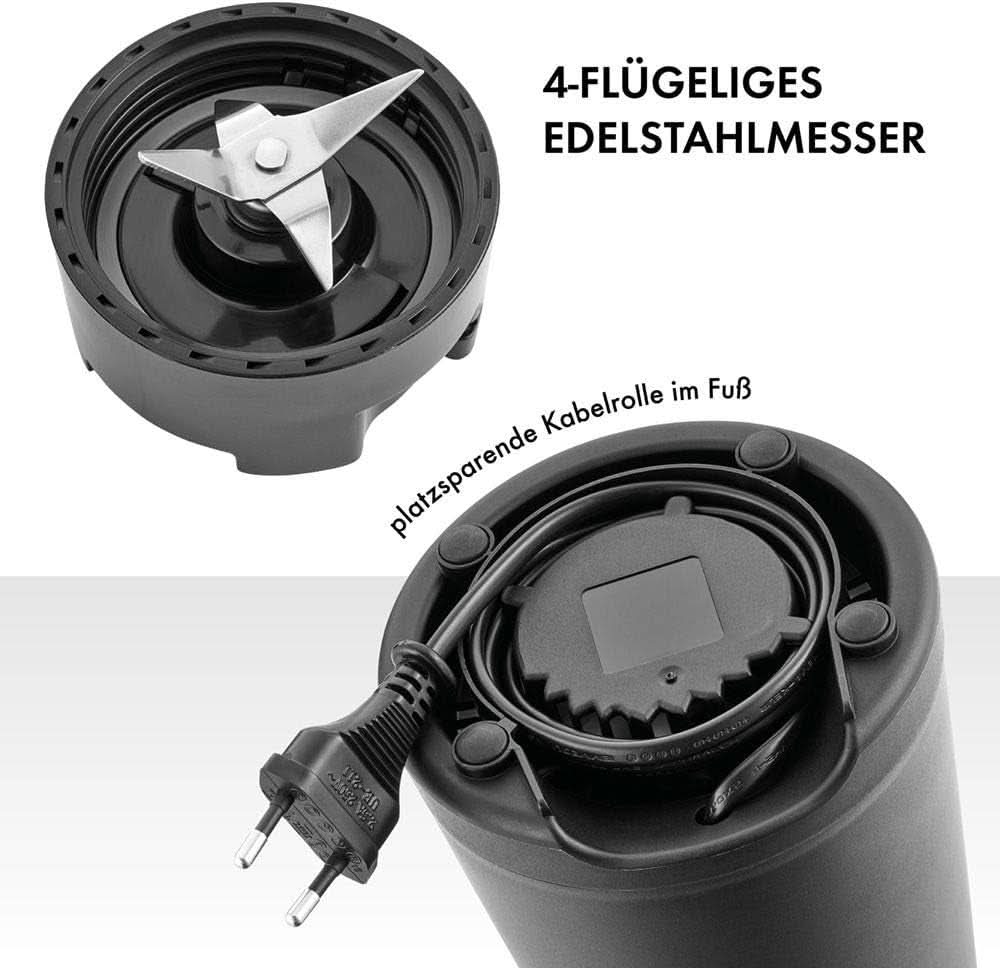 ZWILLING Stativblandare, Smoothie Maker, Inkl. Trinkflasche Mit Verschluss, 600 Ml, 300 Watt, Edelstahl/Kunststoff, Schwarz Kitchen Naty Shop
