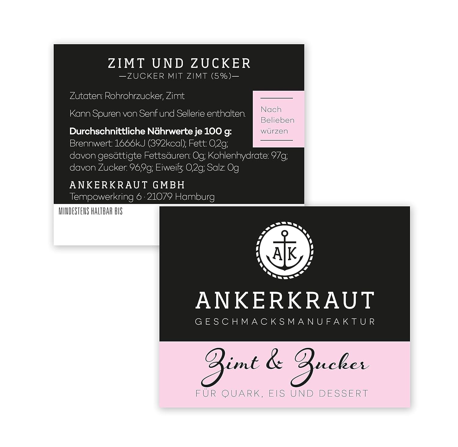 Ankerkraut Zimt & Zucker, 100g i korkglas