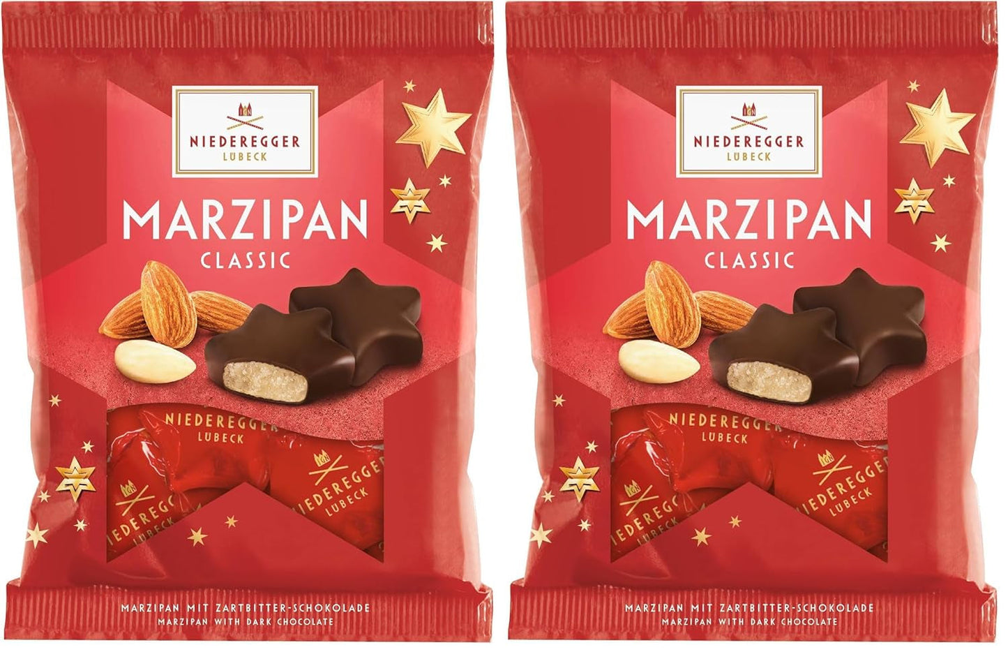 Niederegger Marsipan stjärnor i en påse 87g