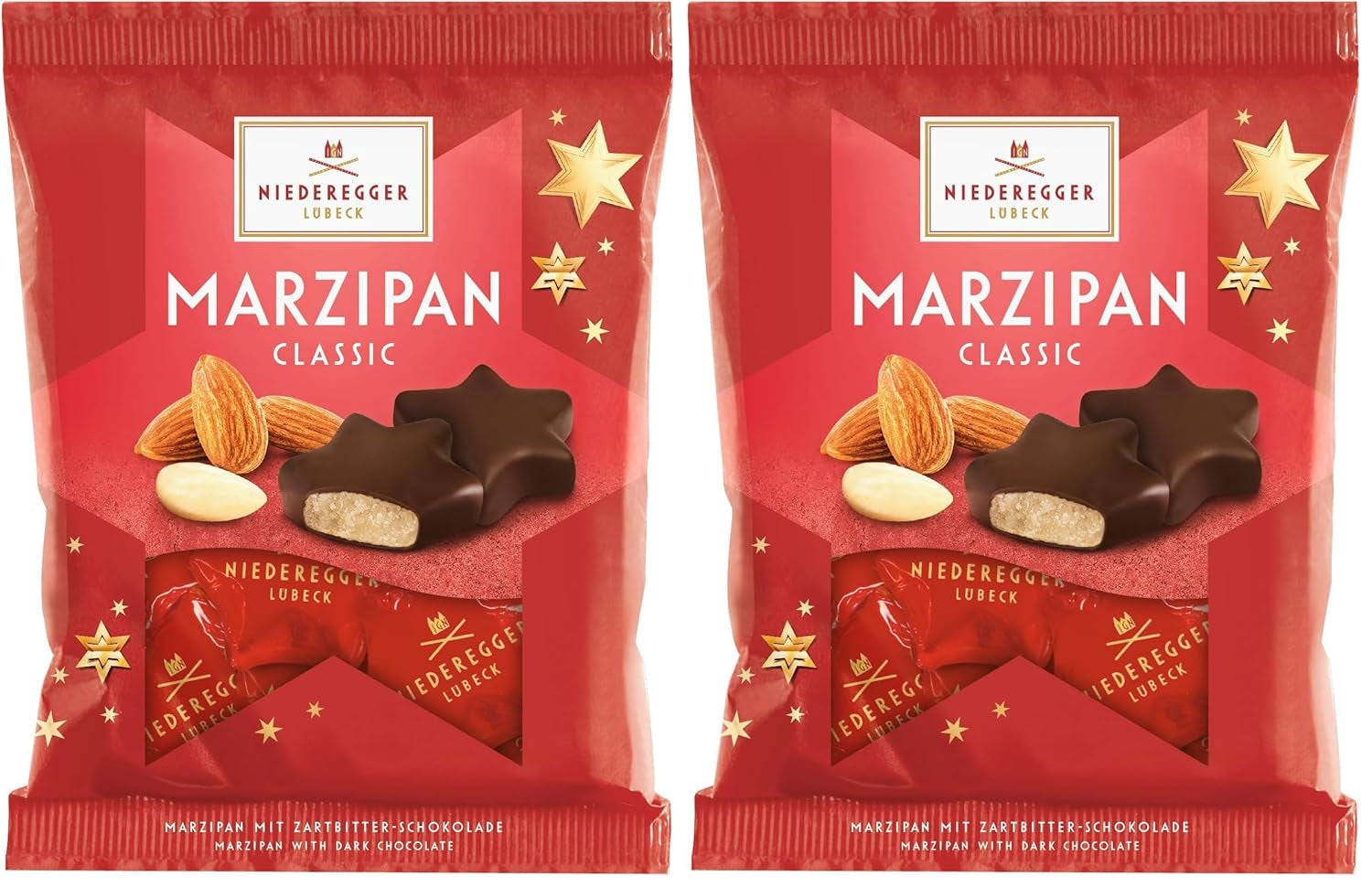 Niederegger Marsipan stjärnor i en påse 87g