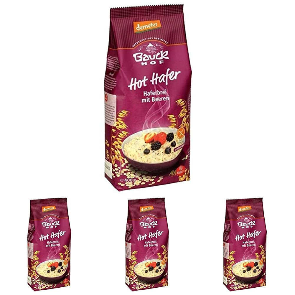 hof Ekologisk varm havre med bär, 400 g (förpackning med 4)