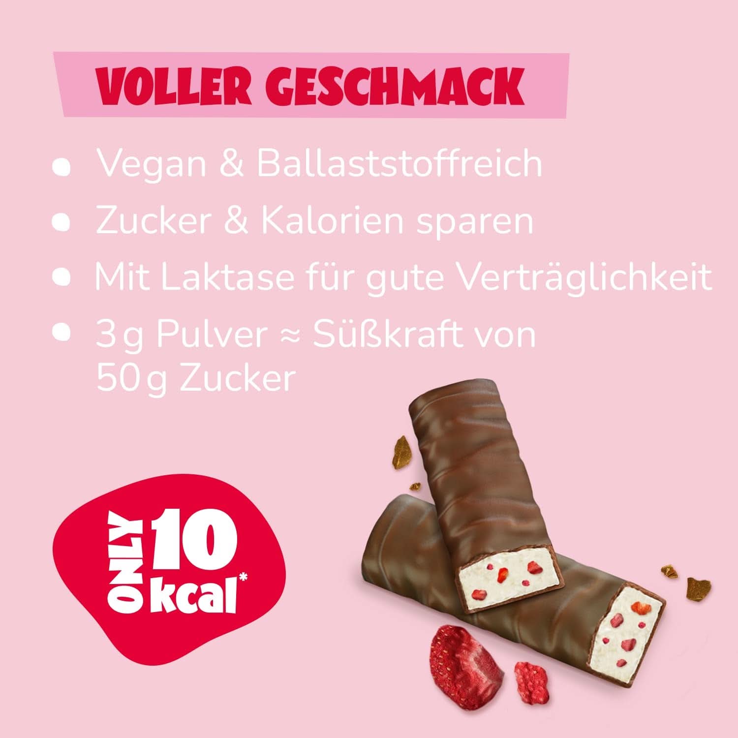 Ahead Flavour Pulver, Jordgubbschoklad 250 gram, 83 portioner Smaker Naty Shop