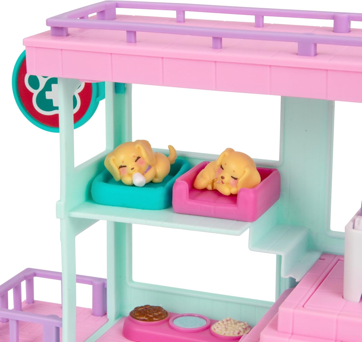 Little Live Pets Mama Surprise Families Baby Clinic lekset, 3 retrievervalpar ingår, Magic, dubbelsidigt lekset (27,8 cm B, 23,8 cm H). Mata, bada och leka, present till barn Actionfigurer Naty Shop