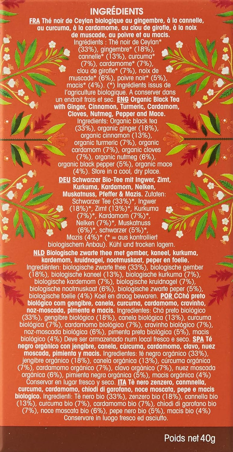 ETS - Chai Black Tea, Naturland BIO, 20 tepåsar (paket med 2)