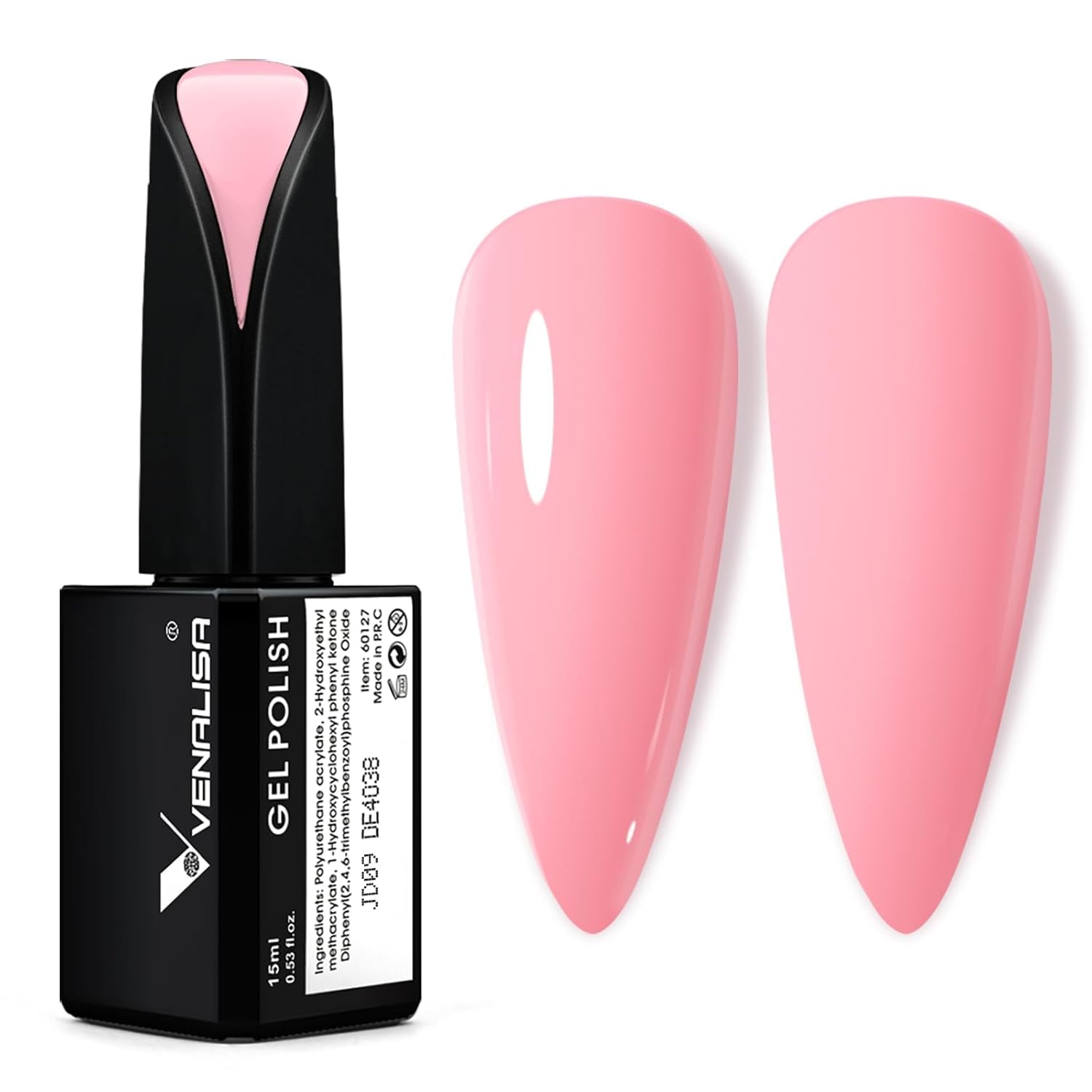 VENALISA Coral Orange UV Nagellack 15ml Gel Nagellack För UV Nagellampa Transparent Coral Orange Gel Nagellack Modeller För DIY Nageldesign