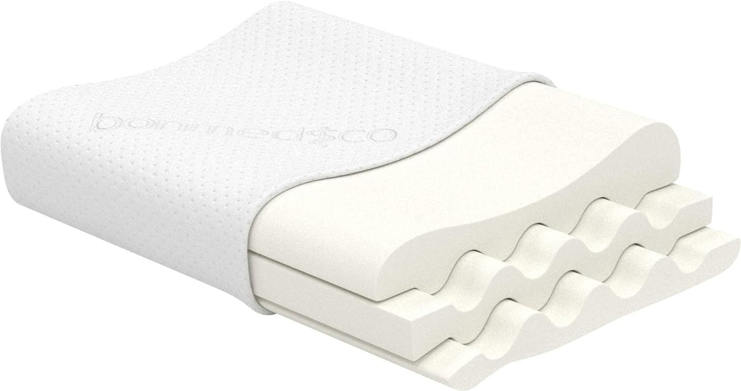 Bonmedico Stor ergonomisk kudde - Ortopedisk nackstödskudde - Nackkudde för sidosliprar, ryggsyllar - Memory Foam Kudde - Sömnkudde för vuxna - Wellnesspresenter Cervikala ortopediska kuddar Naty Shop Standardtitel