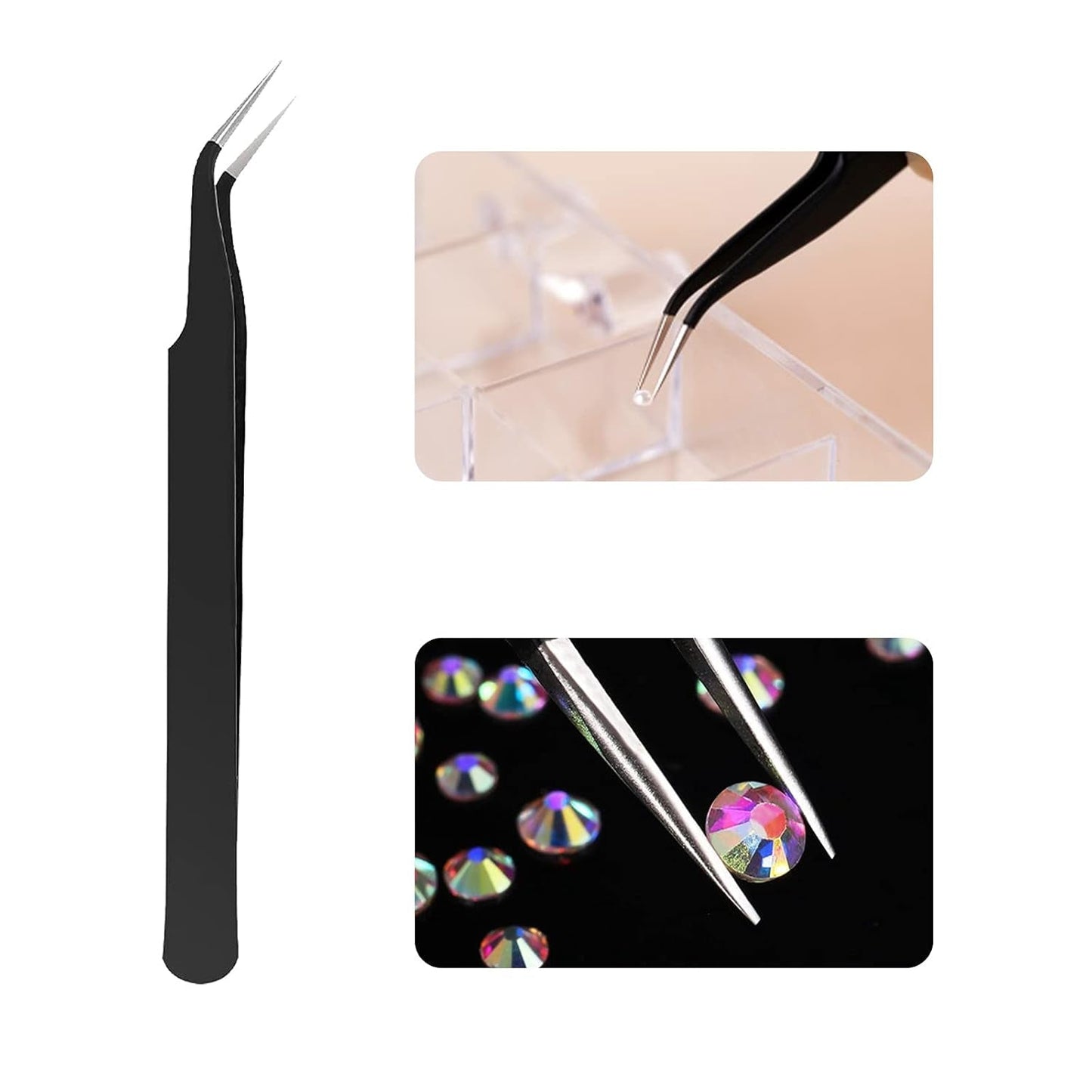 ANGNYA 4000 Stück Strasssteine Nägel Nail Art Strasssteine Dekorationen Nagelsteine Für Nail Art Zubehör Und Klare Kristall Strasssteine Handwerk Mit Pick up Pinzette Und Strass Picker Dotting Pen...