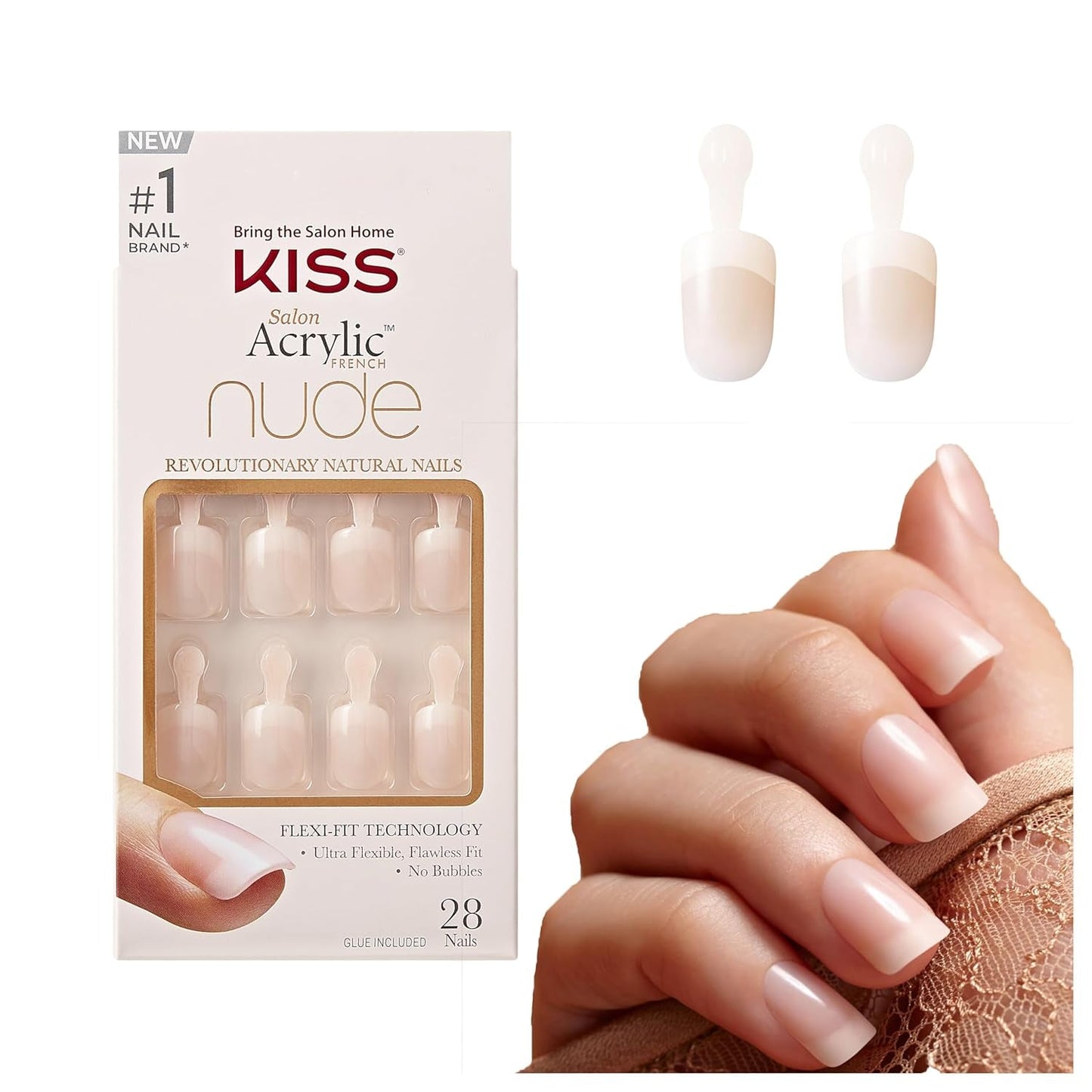 Kiss Nude Nails Amazing Nails (paket med 2)