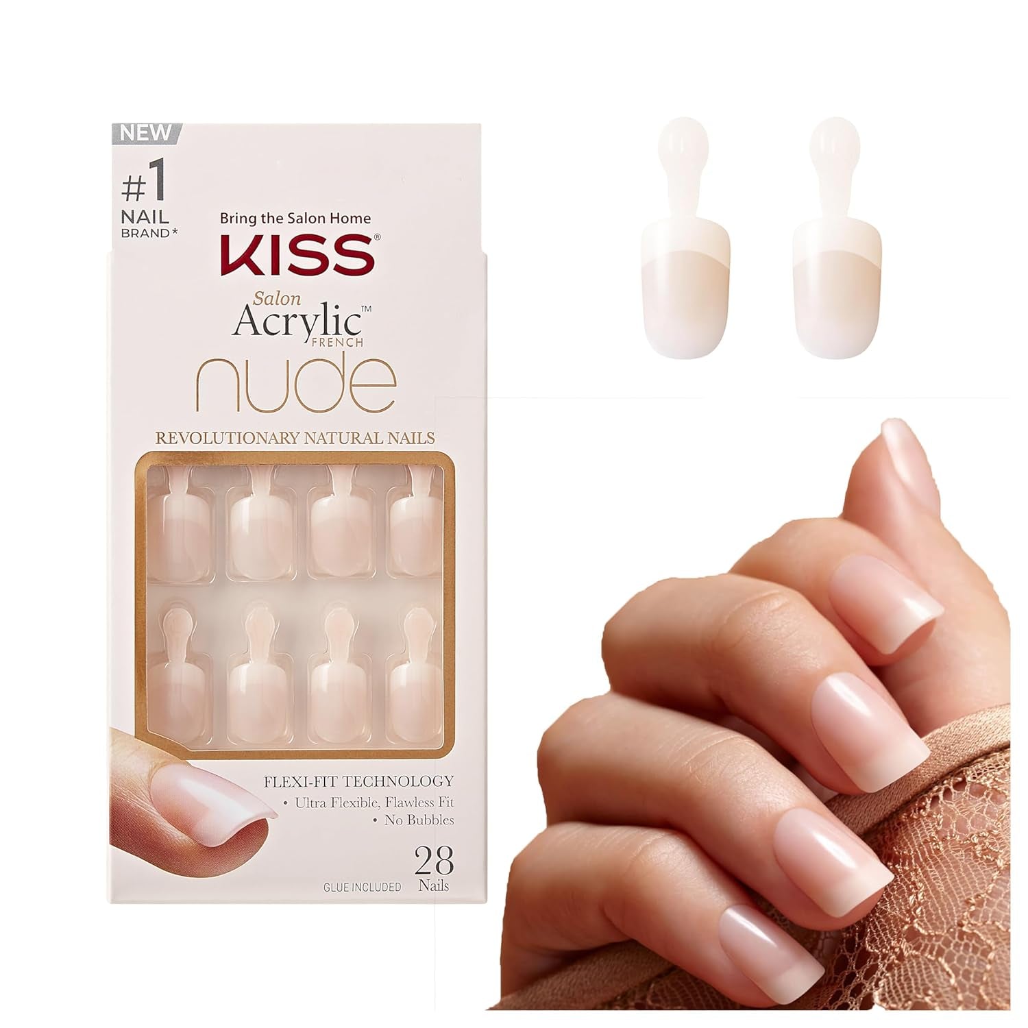 Kiss Nude Nails Amazing Nails (paket med 2)