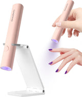 Denabuty UV-lampa för Gel Nagellack, Mini UV LED-lampa för Nagelbyte med stativ Tragbare Liten UV Nagellampa för Gel Nagellack, för Aushärten Von Nagelkleber & Nageltips Vit