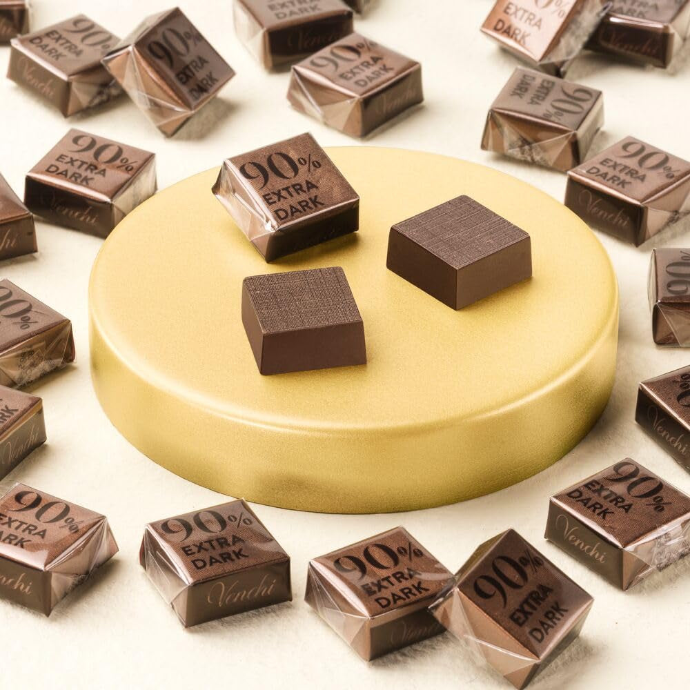 Venchi - Extra Bitter Cubes 90%, 1 kg - Choklad med kaffe - Glutenfri - Vegansk