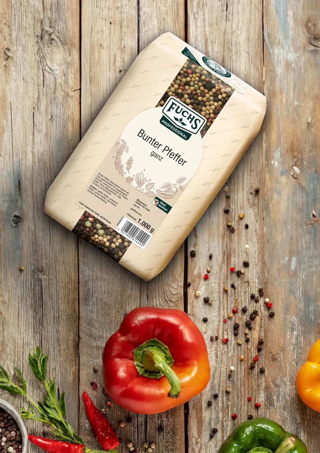 Fuchsfärgad hel paprika, 1 Kg Condimente Naty Shop