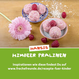 FRECHE FREUNDE Ekologiska fruktgeléer, äppel-, hallon- och risklubbor, fruktigt sött mellanmål för barn, glutenfritt, veganskt, paket med 20 (20 x 30 g)