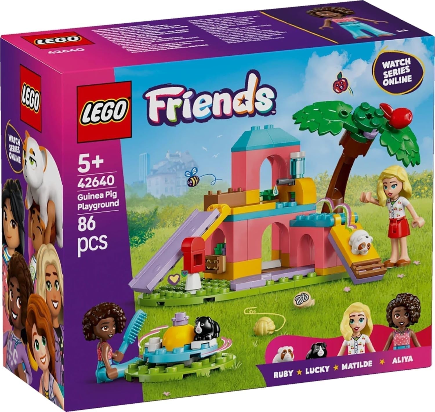 LEGO Friends Marsvin Lekplats Bygg- och låtsaslekset med 2 minifigurer och 2 djurleksak för flickor 5+ Djurset 42640 Byggset Besuche den LEGO-Store
