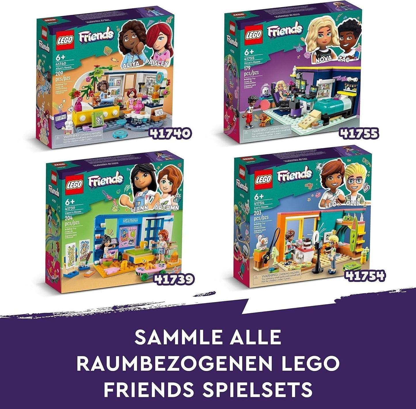 LEGO 41739 Friends Lianns rum, konsttema minileksak, liten samlingspresent med Liann, höst- och husdjursminidockor 2023-serien Byggset Besuche den LEGO-Store