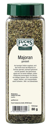 - Mejram gerebelt | Mit praktischem Streuaufsatz | Zum Verfeinern von Bohnen- und Linseneintöpfen | 80 g im großen Streuer