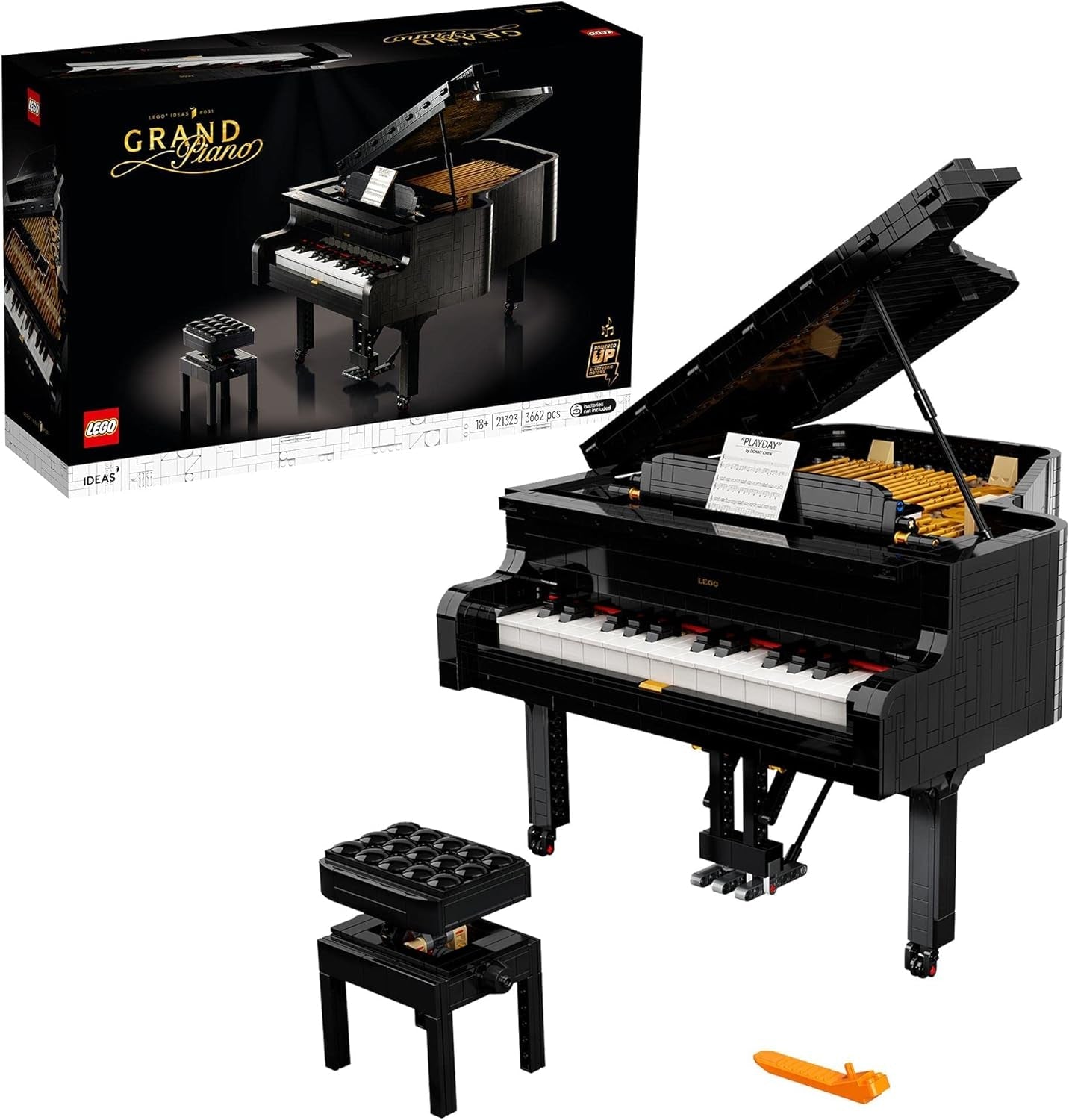 LEGO Ideas Concert Grand Piano (21323); Byggsats; Ditt eget konsertpiano; Bra modellprojekt för den begåvade pianisten, musikern, musikälskaren eller hobbyisten (3 662 stycken) Byggset Besuche den LEGO-Store Single