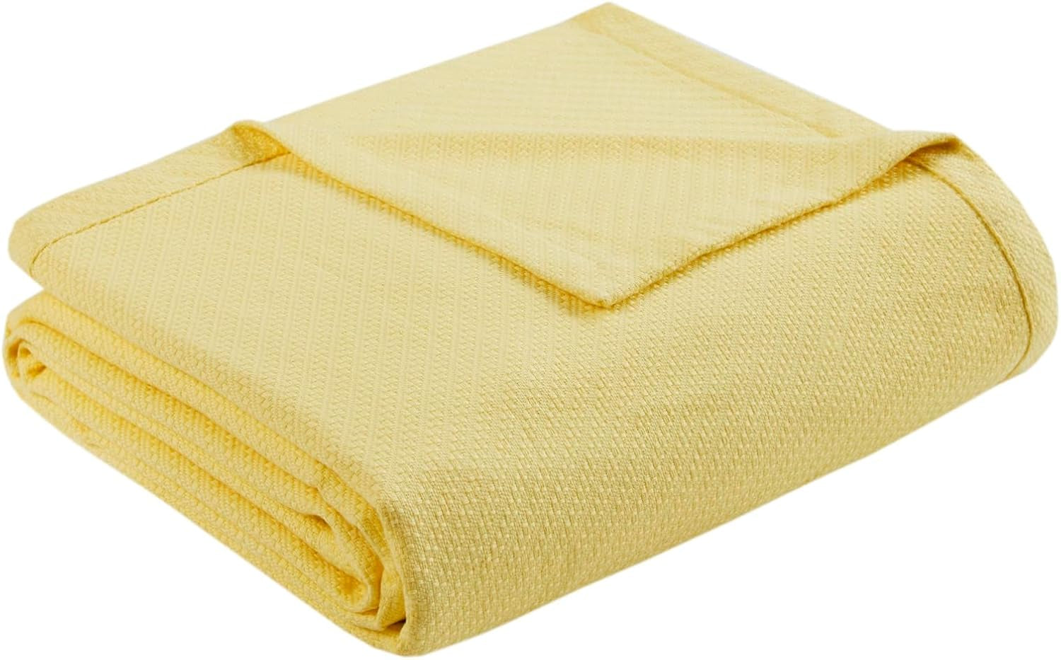 Madison Park Lyxig flytande bomull Hög kvalitet Mjuk Bekväm 100 % ringspunnen bomullsfilt för säng Soffa eller soffa Blush Full/Queen Naty Shop Täcken och täcken Gul King