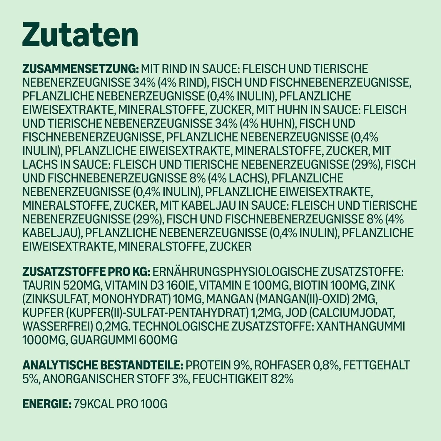 Amazons våta vuxenkattmat blandat urval i sås 4,8 kg (48 förpackningar x 100 g)