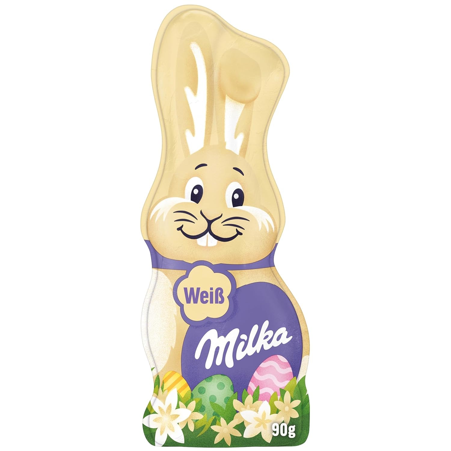 Milka Smiling Bunny White - Påskchoklad gjord av vit choklad i form av en kanin - 14 x 90g