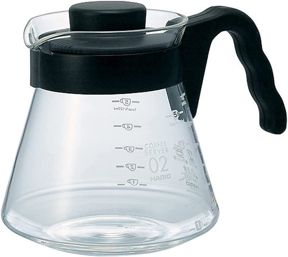 4977642019126 Karaff för servering av kaffe V60 700 ml VCS-02B, glas, färglös, 17,3 x 14,1 x 13 cm
