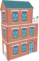 Soho-Madera design 3-vånings dockhus med 8 möbler, mått 120 x 33 x 75 cm (913D00181)
