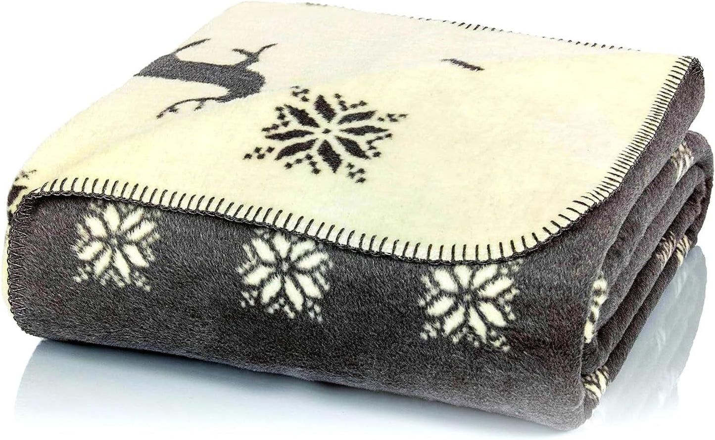 Glat Grå-Beige Renfilt XL 150X200 Cm, Mjuk och Varm Ullfilt som Sofffilt, Soff- och Sängöverdrag, Plysch - Ärmlös. Perfekt för soffan och barnrummet. Sängar och filtar Glat Standardtitel